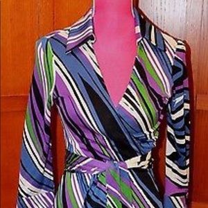 ❤️ Diane Von Furstenberg Justin Wrap Dress Sz 12